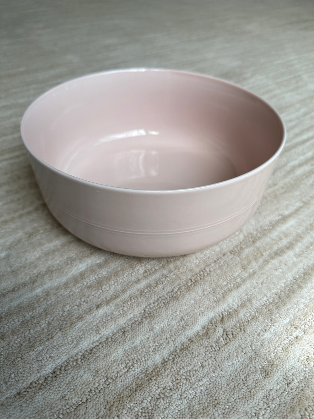 Crate & Barrel Hue Blush Pink Aaron Probyn All-Purpose Serving Bowl Porcelain 9”